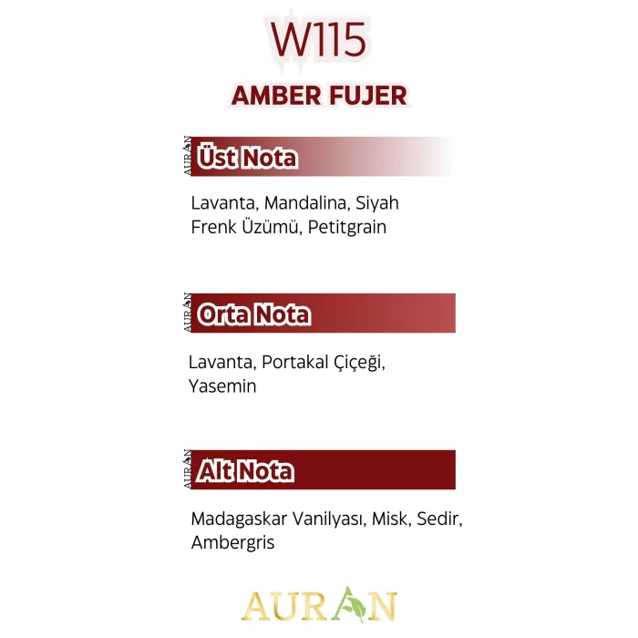 AURAN W115 - Libre Kadın Parfüm AMBER FUJER 50ml