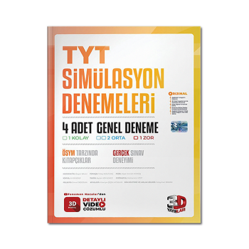 2023 3D TYT 4 lu Simülasyon Deneme 3D Yayınları