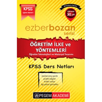 2017 KPSS Ezberbozan Eğitim Bilimleri Öğretim İlke ve Yöntemleri Öğretim Teknolojileri ve Materyal Tasarımı Ders Notları