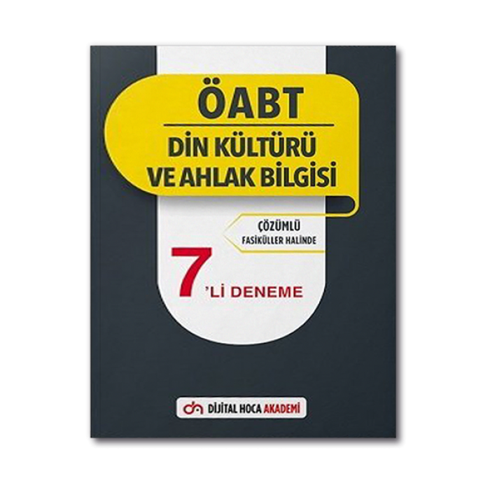 2022 ÖABT Din Kültürü ve Ahlak Bilgisi Öğretmenliği 7li Deneme Çözümlü Dijital Hoca Akademi