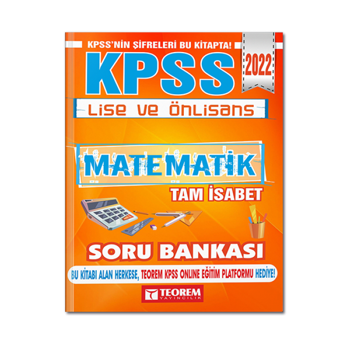 2022 KPSS Lise ve Önlisans Tam İsabet Matematik Tamamı Çözümlü Teorem Yayıncılık