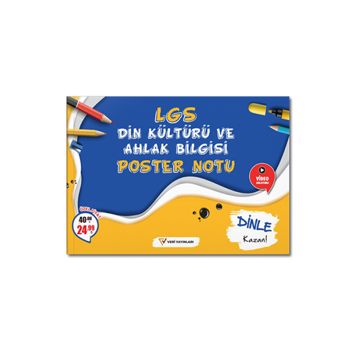 8. Sınıf LGS Din Kültürü ve Ahlak Bilgisi Poster Notu Veri Yayınları