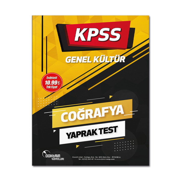 KPSS Coğrafya Yaprak Test Doktrin Yayınları