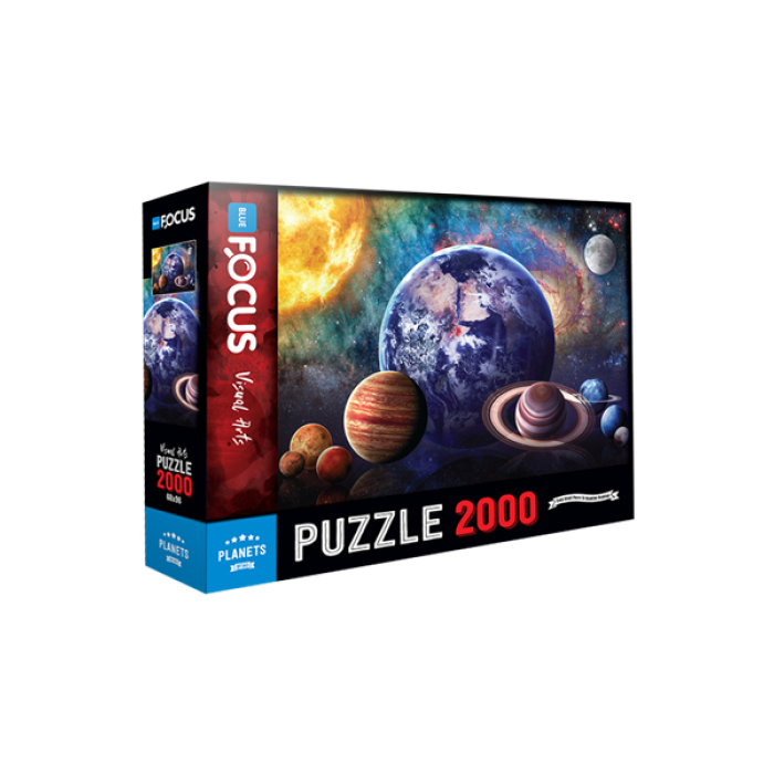 2000 Parça - Planets Gezegenler Blue Focus Games