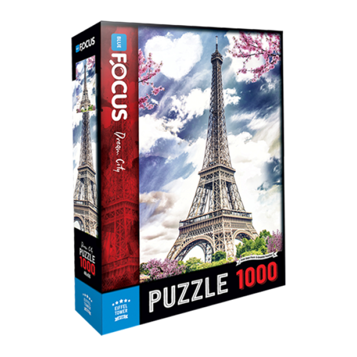 1000 Parça - Eiffel Tower Eyfel Kulesi Blue Focus Games