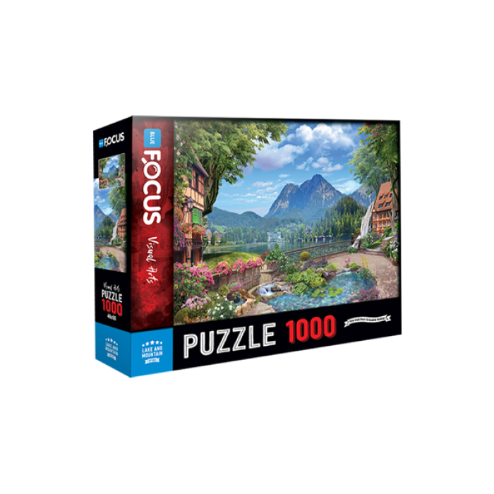 1000 Parça - Lake And Mountain Göl Ve Dağ Blue Focus Games