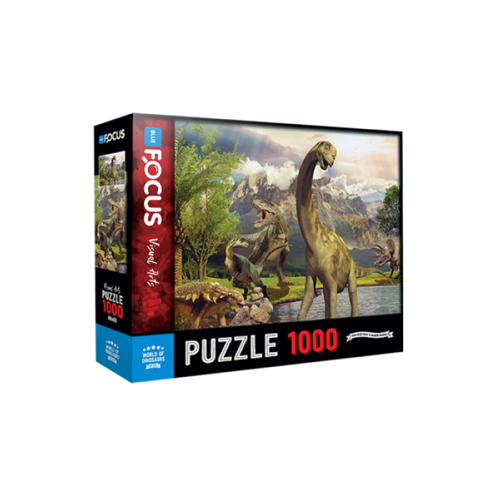 1000 Parça - World Of Dinosaurs Dinozorların Dünyası Blue Focus Games