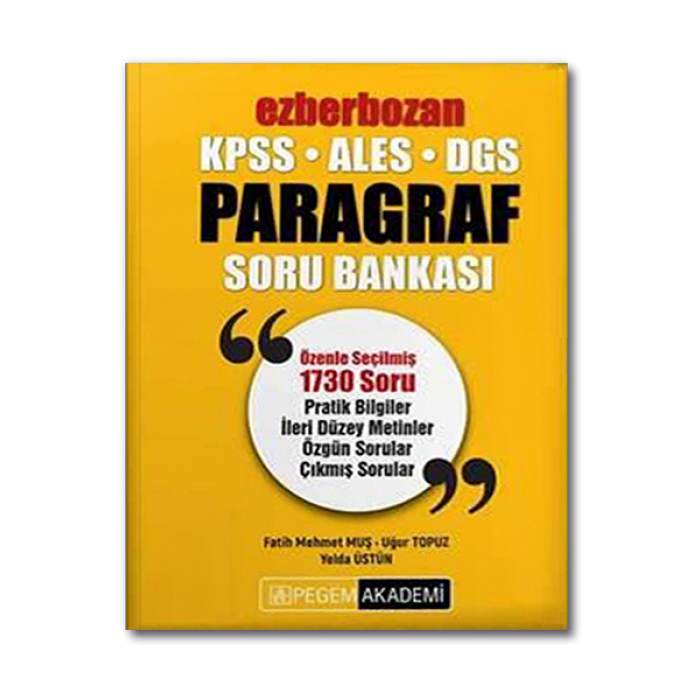 Ezberbozan KPSS ALES DGS Paragraf Soru Bankası