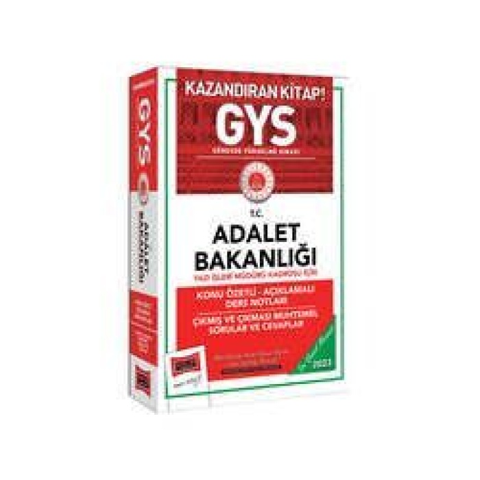 Yargı Yayınları 2023 Adalet Bakanlığı GYS Yazı İşleri Müdürü Kadrosu İçin Konu Özetli Açıklamalı Ders Notları Çıkmış ve Çıkması