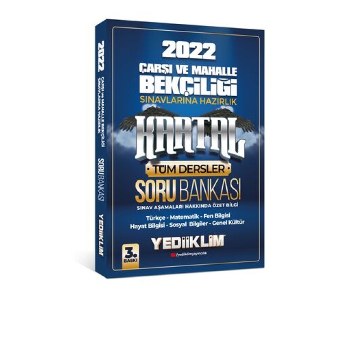 Yediiklim Yayınları 2022 Çarşı ve Mahalle Bekçiliği Sınavlarına Hazırlık Kartal Soru Bankası