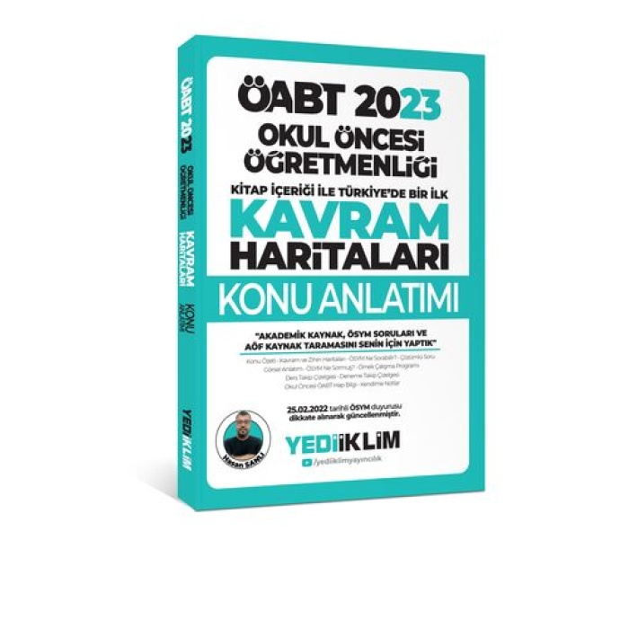 Yediiklim Yayınları 2023 ÖABT Okul Öncesi Öğretmenliği Kavram Haritalarıyla Konu Anlatımı