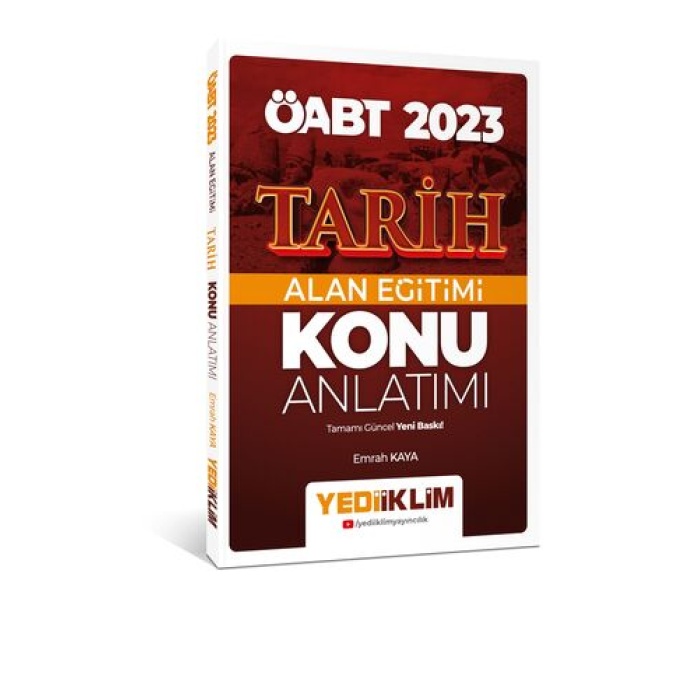 Yediiklim Yayınları 2023 ÖABT Tarih Alan Eğitimi Konu Anlatımı