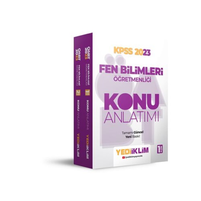 Yediiklim Yayınları 2023 ÖABT Fen Bilimleri Öğretmenliği Konu Anlatım Seti (2 Cilt)