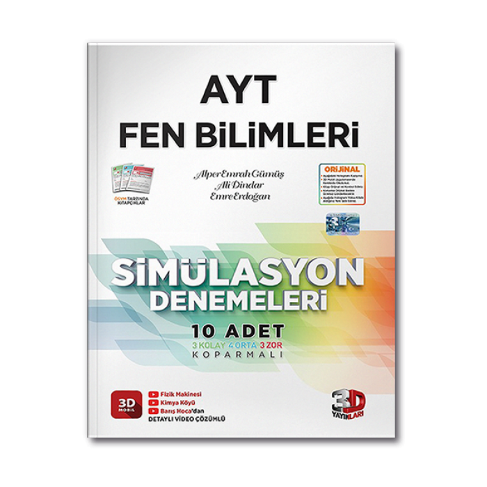 2023 AYT 3D Simülasyon Fen Bilimleri Denemeleri 3D Yayınları