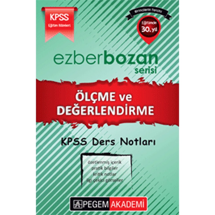 KPSS Ezberbozan Eğitim Bilimleri Ölçme ve Değerlendirme Ders Notları