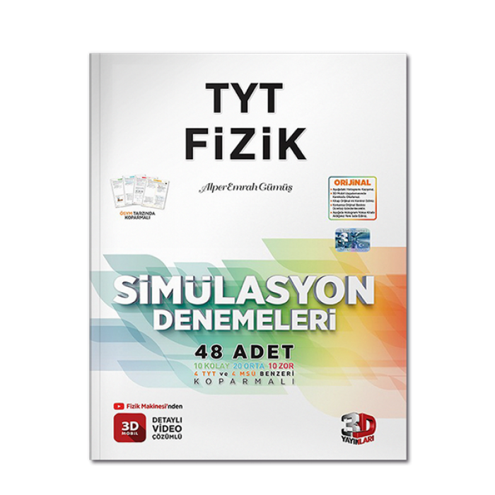 2024 TYT 3D Sım. Fızık Denemeleri 3D Yayınları