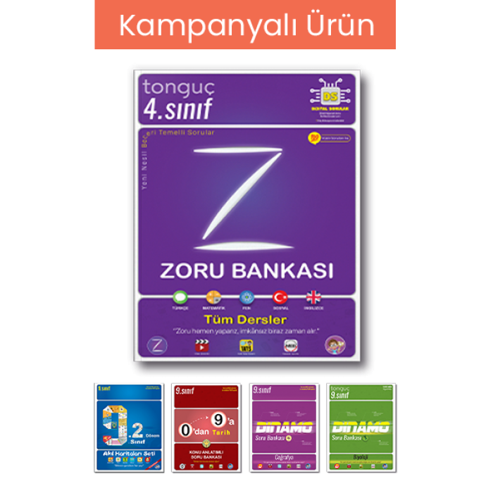 4. Sınıf Tüm Dersler Zoru Bankası-50 lik Paket (16 Kitap Hediyeli)