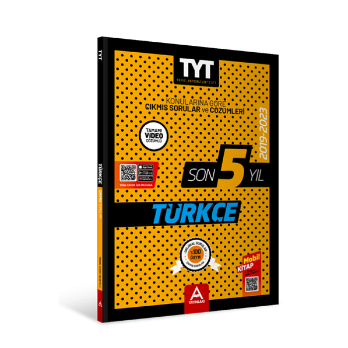 Son 5 Yılın Çıkmış TYT Türkçe Soruları 2019-2023 A Yayınları