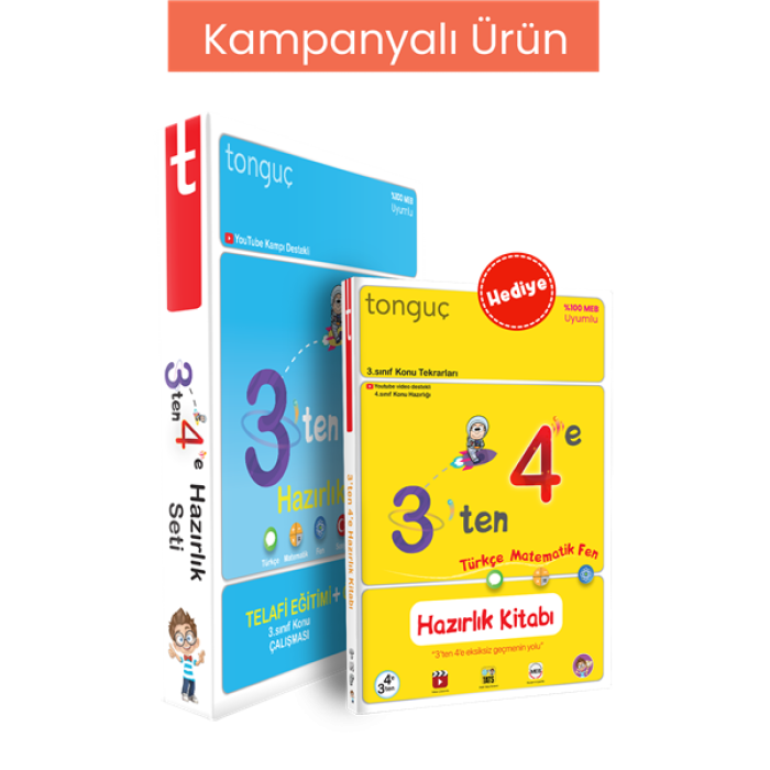 3ten 4e Hazırlık Seti 10lu Paket (3 adet Hazırlık Kitabı Hediyeli)