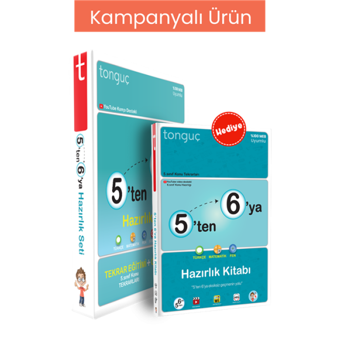 5ten 6ya Hazırlık Seti 50li Paket (24 adet Hazırlık Kitabı Hediyeli)