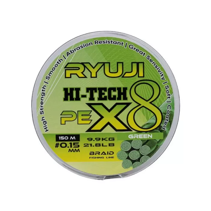 Ryuji Hi-Tech X8 150 m Green İp Misina