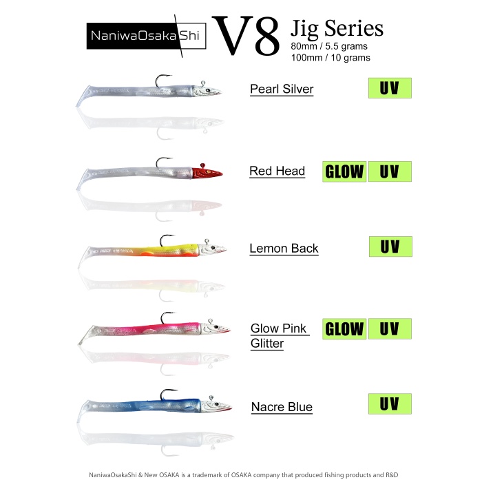 NANIWAOSAKASHI SERIES V8 JIG 5,5GR SİLİKON YEM