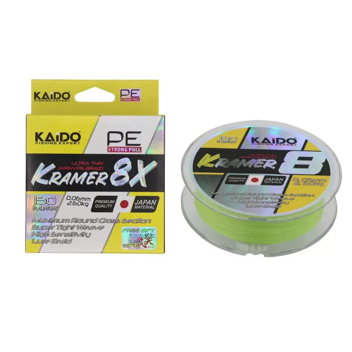 Kramer Japan 8X Braid 150 Mt Lime Green