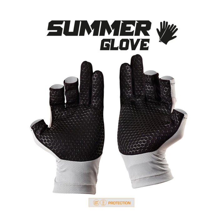 Fujin Pro Angler S24 Summer Gloves Grey