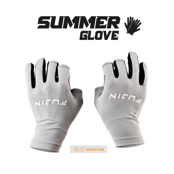 Fujin Pro Angler S24 Summer Gloves Grey