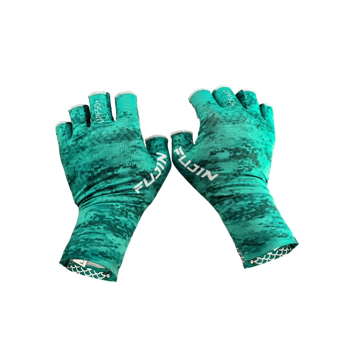 Fujin Pro Angler Summer Gloves Green