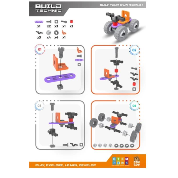 Sök Tak 21 Parça ATV Build Technic - 4100101-2-21