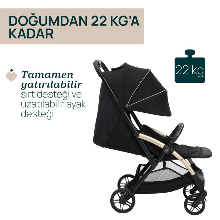 Chicco Goody XPlus Bebek Arabası Black Re Lux