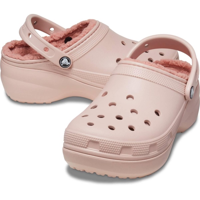 crocs 207938-6TY CLASSIC PLATFORM LINED CLOG SPOR TERLİK SANDALET