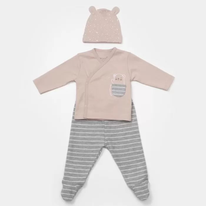 Adventure Bear 3lü Set  Latte Grimelanj