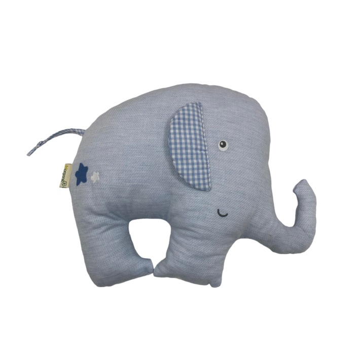 Bibaby Biorganic Chubby Elephant Yastık 72227 Mavi