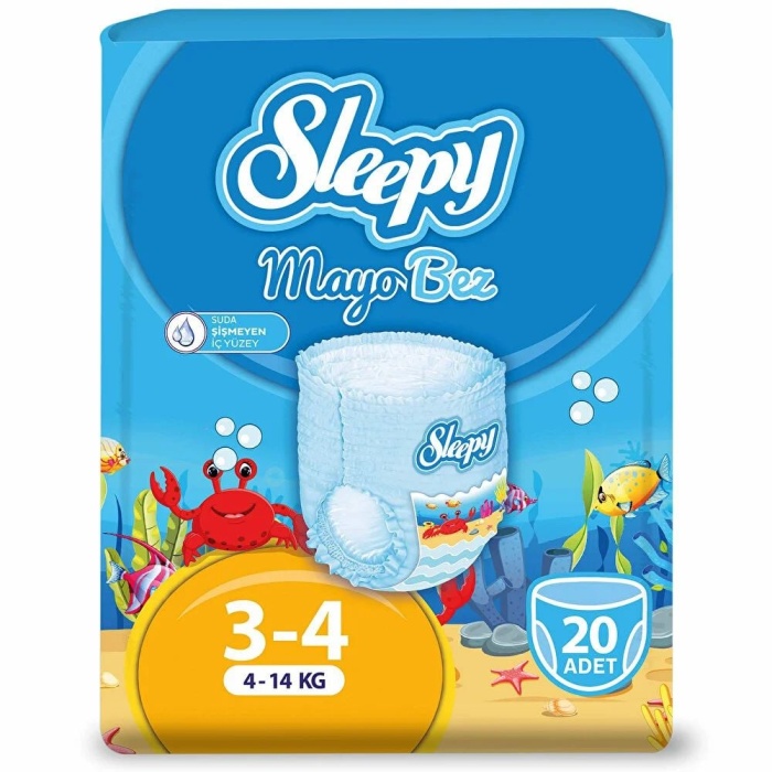 Sleepy Mayo Külot Bez 3-4 Beden 4-14 Kg 20 Adet