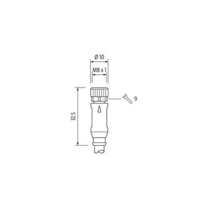 7000-08061-6110500 SENSÖR KABLOSU M8 4-PIN 0-DER 5-MT PVC FEMALE