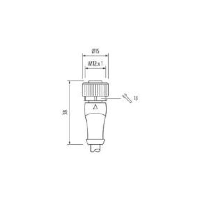 7000-12221-6140500 SENSÖR KABLOSU M12 4-PIN 0-DER 5-MT PVC FEMALE