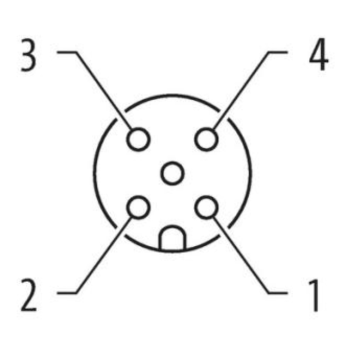 7000-12221-6140500 SENSÖR KABLOSU M12 4-PIN 0-DER 5-MT PVC FEMALE