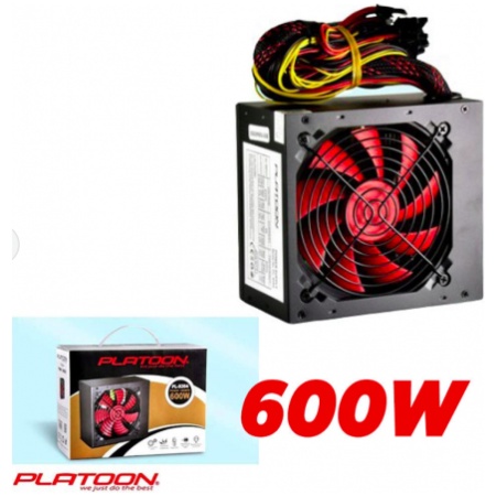 Platoon PL-9264 600W Power Supply 12CM Geniş Fan Güç Kaynağı