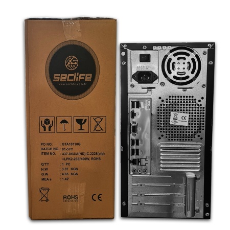 Seclife SC-2130 İ3-2100 8GB 128GB SSD Dos Masaüstü Pc