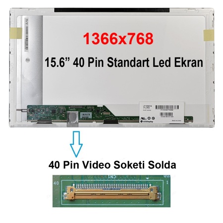 15.6 40 Pin Standart Laptop Ekran Paneli