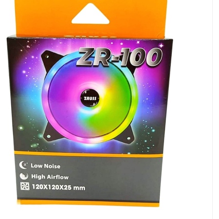 ZR-100 Rainbow Rgb Kasa Fanı 12CM Renkli Gökkuşağı Fanı 0.3A