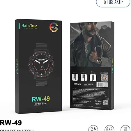 Haino Teko Rw-49 Super Amoled Ekran 49MM 3 Kordon Ultimate Akıllı Saat