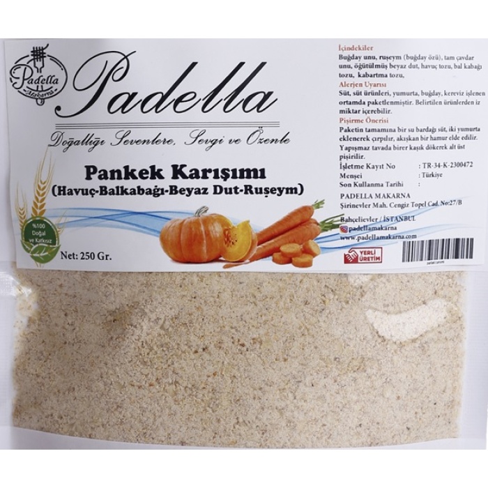 Pankek Karışımı Havuç Balkabağı Beyaz Dut Ruşeym 250 Gr