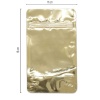 11*18,5*7 Gold Metalize Kilitli Doypack 50 Adet