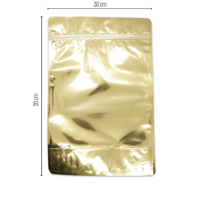 20*30*10 Gold Metalize Kilitli Doypack 50 Adet