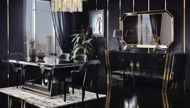 Black Gold Luxury Yemek Odası