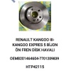 ÖN FREN DISK AYNASI SOGUTMALI TAKIMQ280MM RENAULT KANGOO III-KANGOO EXPRESS 5 BIJON - HTP42115