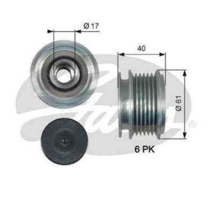 ALTERNATOR KASNAGI RULMANLI PASSAT-GOLF III-IV 1.9TDI-CADDY III 1.7SDI-1.9TDI-CORDOBA 1.9D - GATES OAP7013